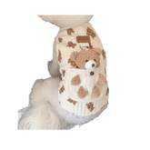 Bear Decor Fleece Dog Harness Vest