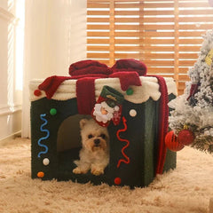 Christmas-themed pet house