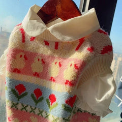 Floral Sweater Cotton Warm