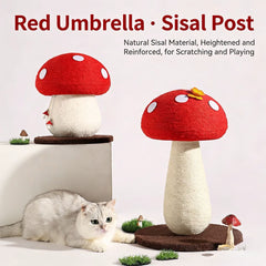 Red Mushroom Cat Scratching Post