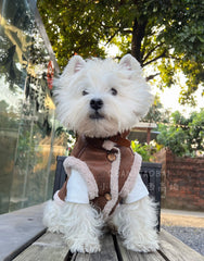 Warm Suede Fleece Vest with Leash Hook