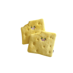 2pcs Cheese Cookie Squeaky Dog Toys