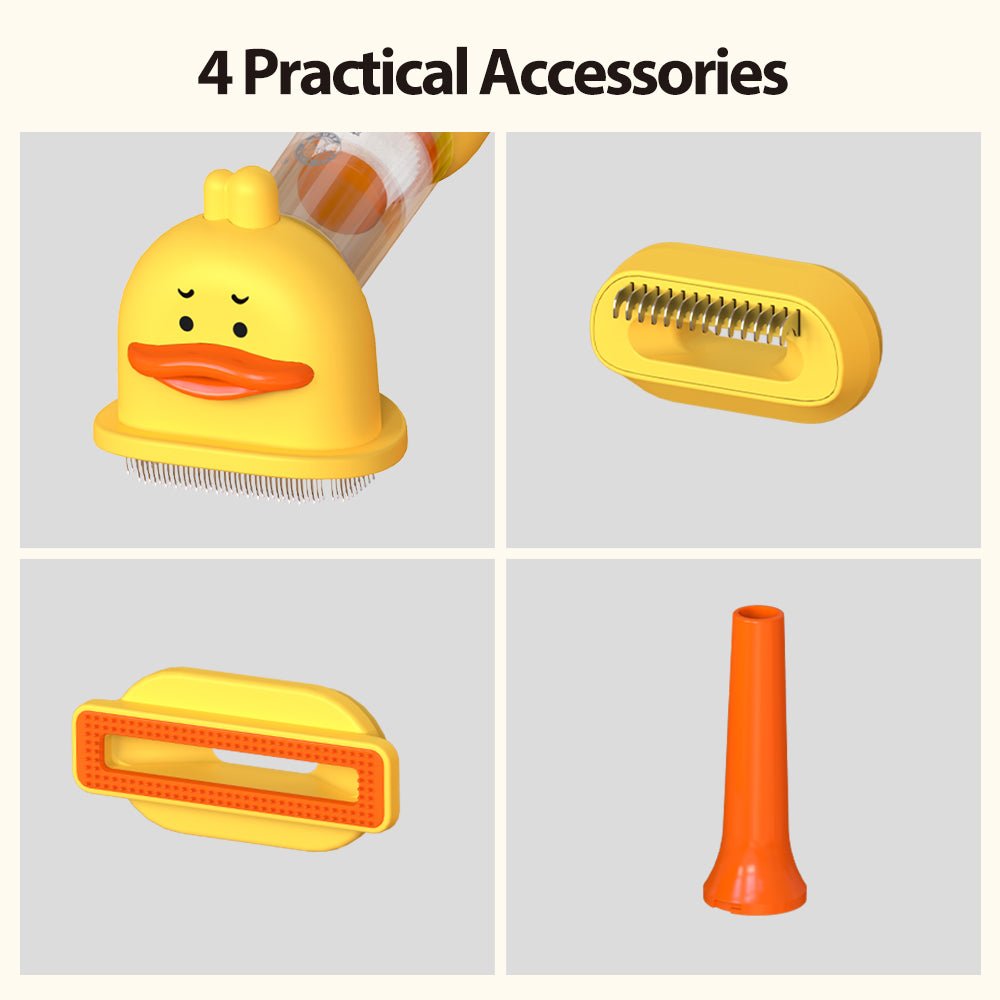 4-in-1 Pet Grooming & Cleaning Kit - Adorable Duck Design for Hassle-Free Pet Care