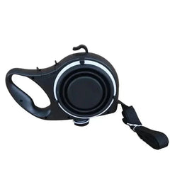 4-in-1 Retractable Dog Leash – with Water Bottle, Poop Bag Holder & Food Bowl