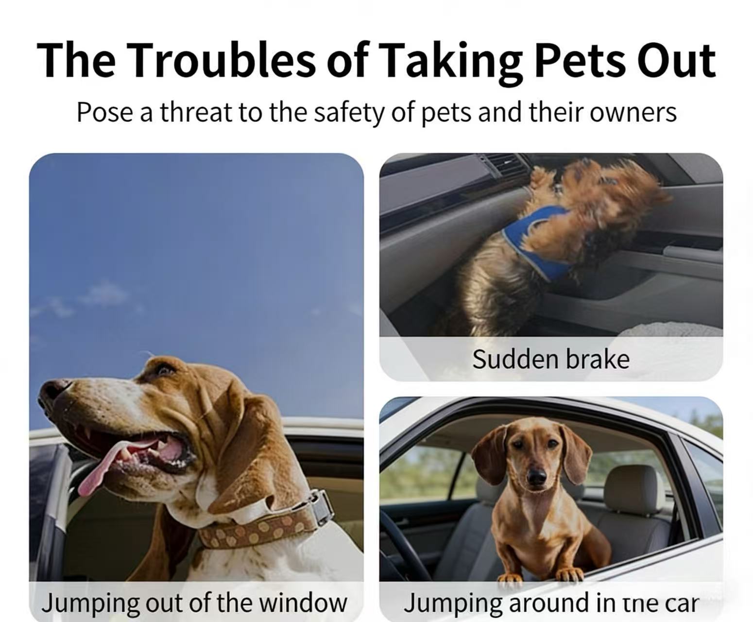 Adjustable Car Dog Safety Leash