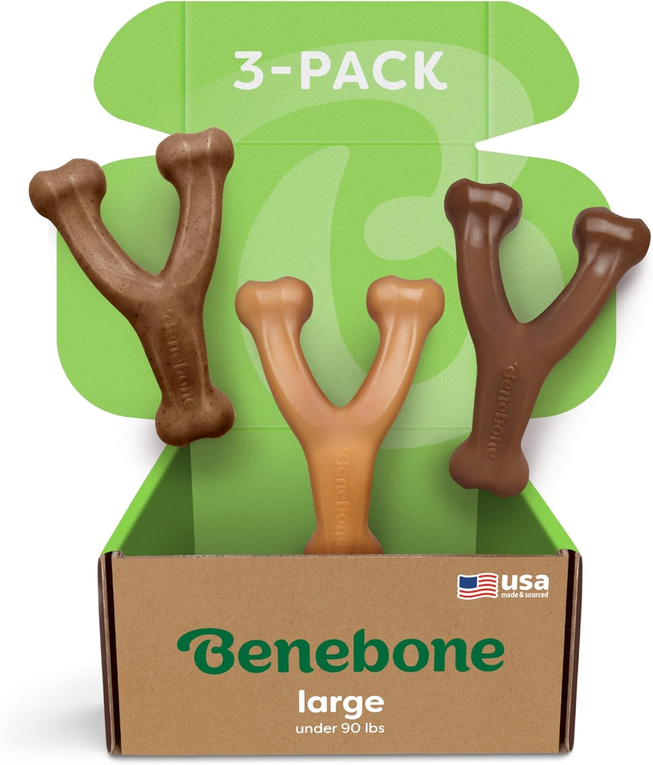 Benebone Bacon Wishbone Chew Toy