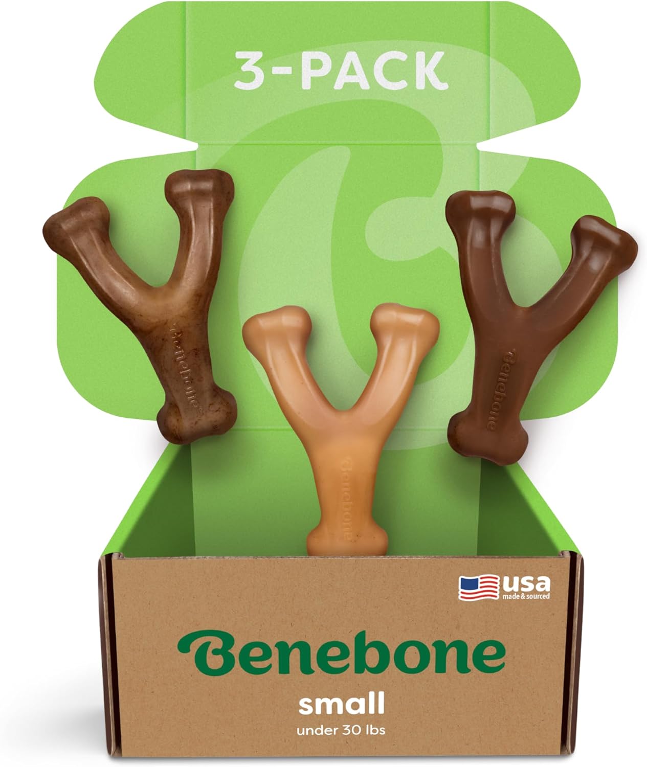 Benebone Bacon Wishbone Chew Toy