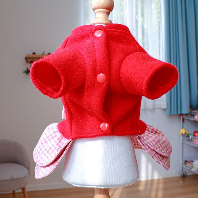 Bow Plaid Layered Dress Harness
