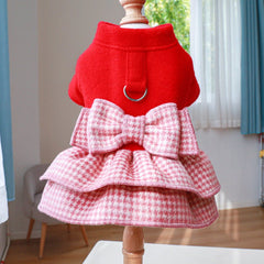 Bow Plaid Layered Dress Harness