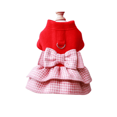 Bow Plaid Layered Dress Harness