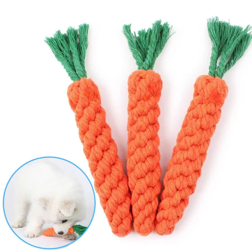 Carrot Bite Rope Durable Chew Toy