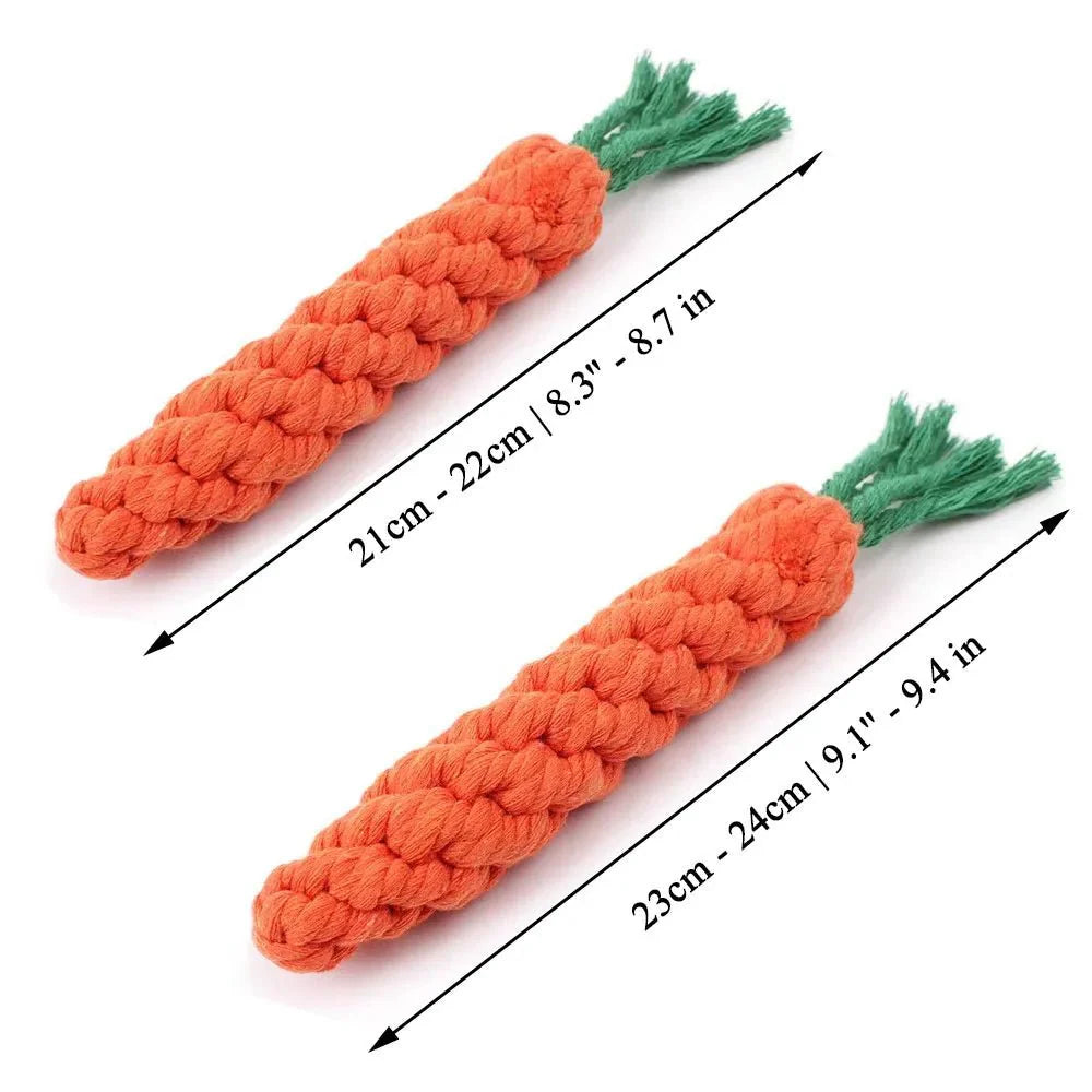 Carrot Bite Rope Durable Chew Toy