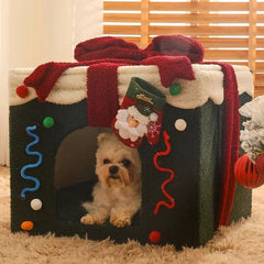 Christmas-themed pet house