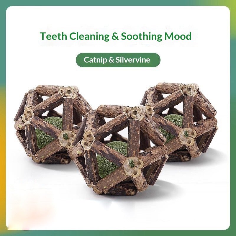 Catnip &amp; Silvervine Dental Chew Ball