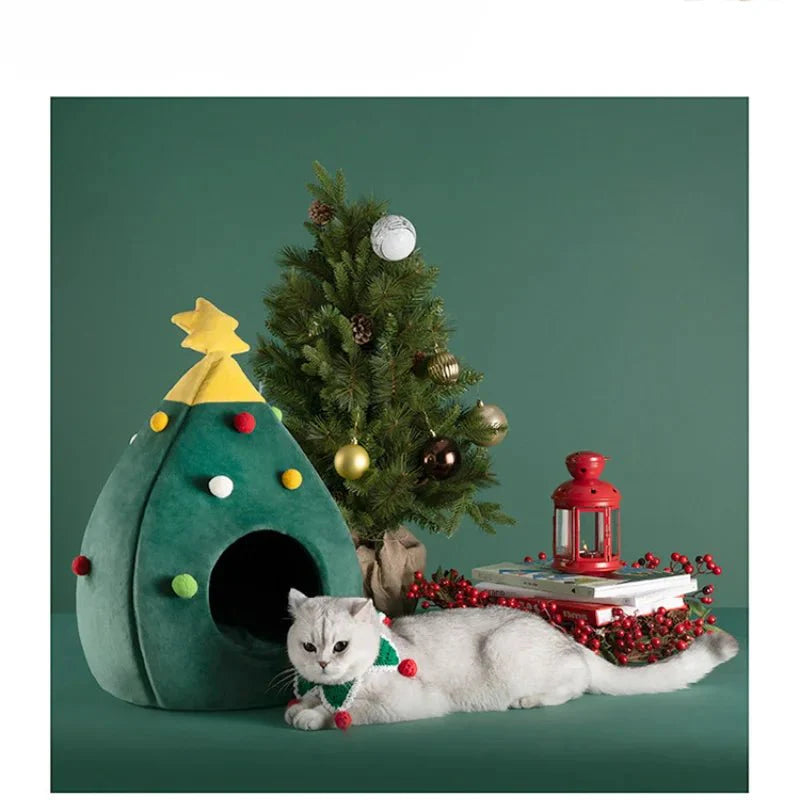 Christmas Cat/Dog Nest Tree Washable