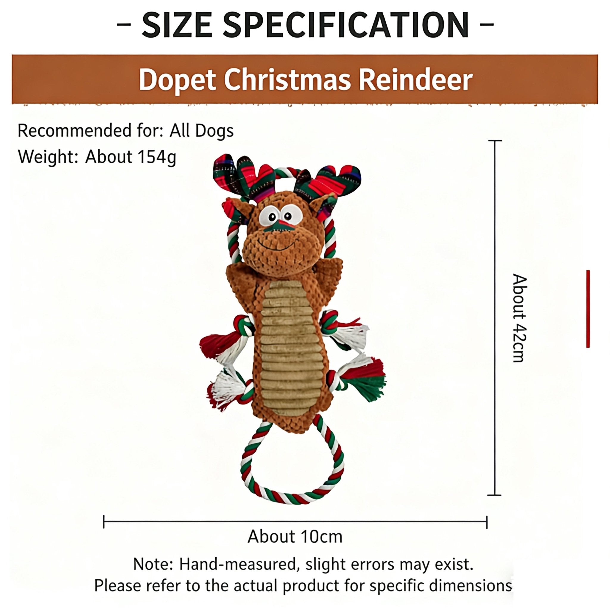 Christmas Reindeer Dog Toy — a festive companion made for merry playtime.
