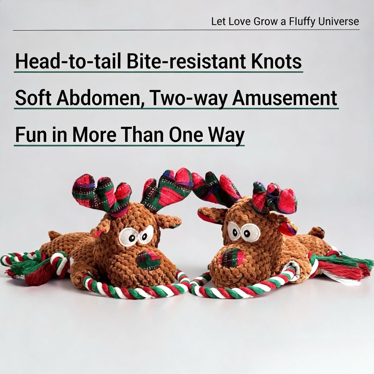 Christmas Reindeer Dog Toy — a festive companion made for merry playtime.