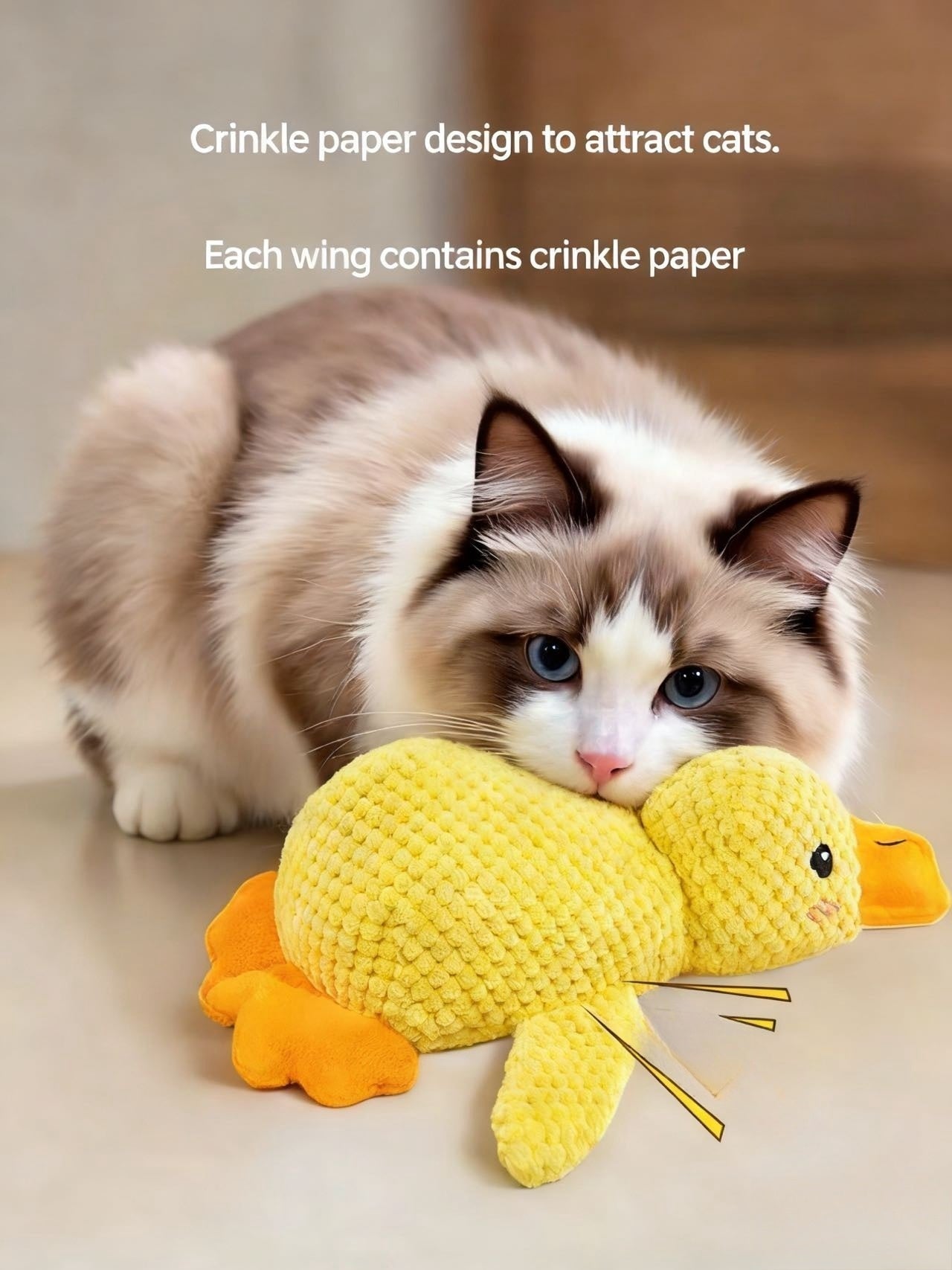 Crispy Paper Mint Duck Cat Toy