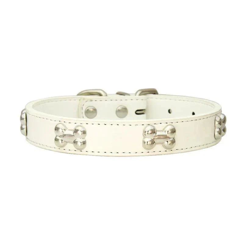 Cute Bone Shaped Leather Collar