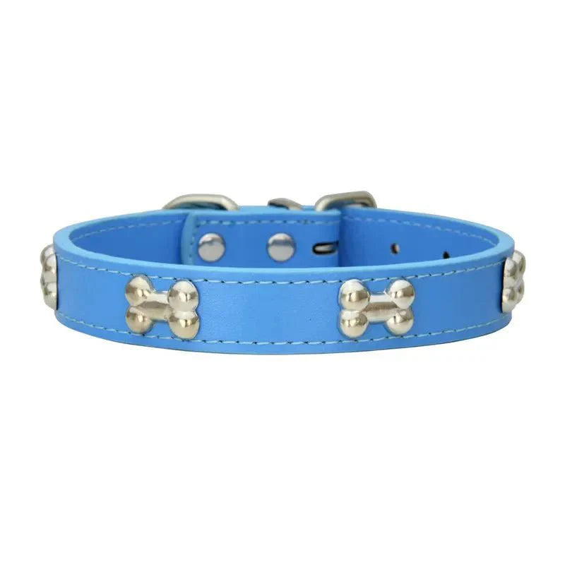 Cute Bone Shaped Leather Collar
