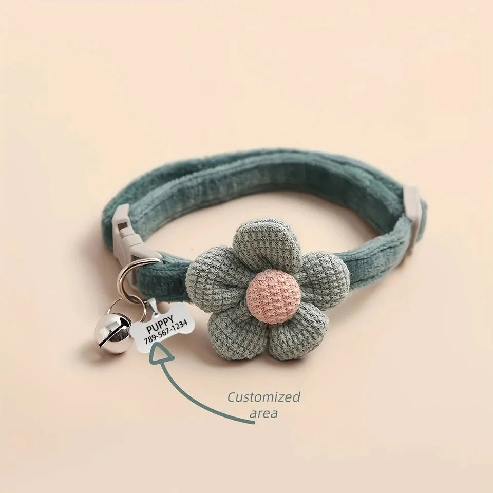 Cute floral dog necklace