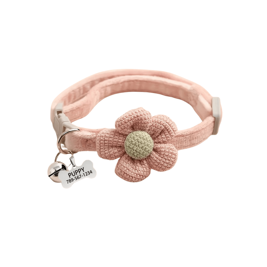 Cute floral dog necklace