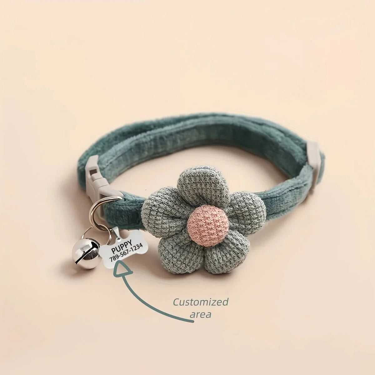 Cute floral dog necklace