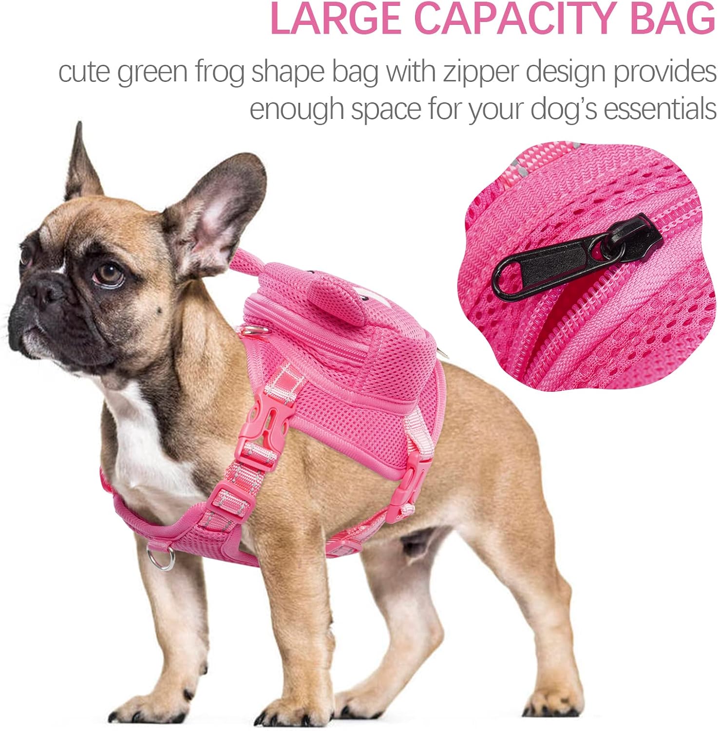 Dog Backpack Harness No-Pull with D-Ring outdoor hiking