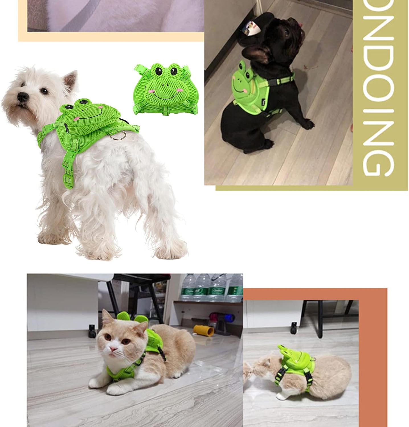 Dog Backpack Harness No-Pull with D-Ring outdoor hiking