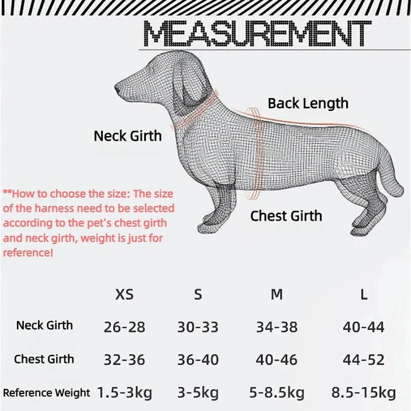 Dog Harness Leash Set Reflective Adjustable