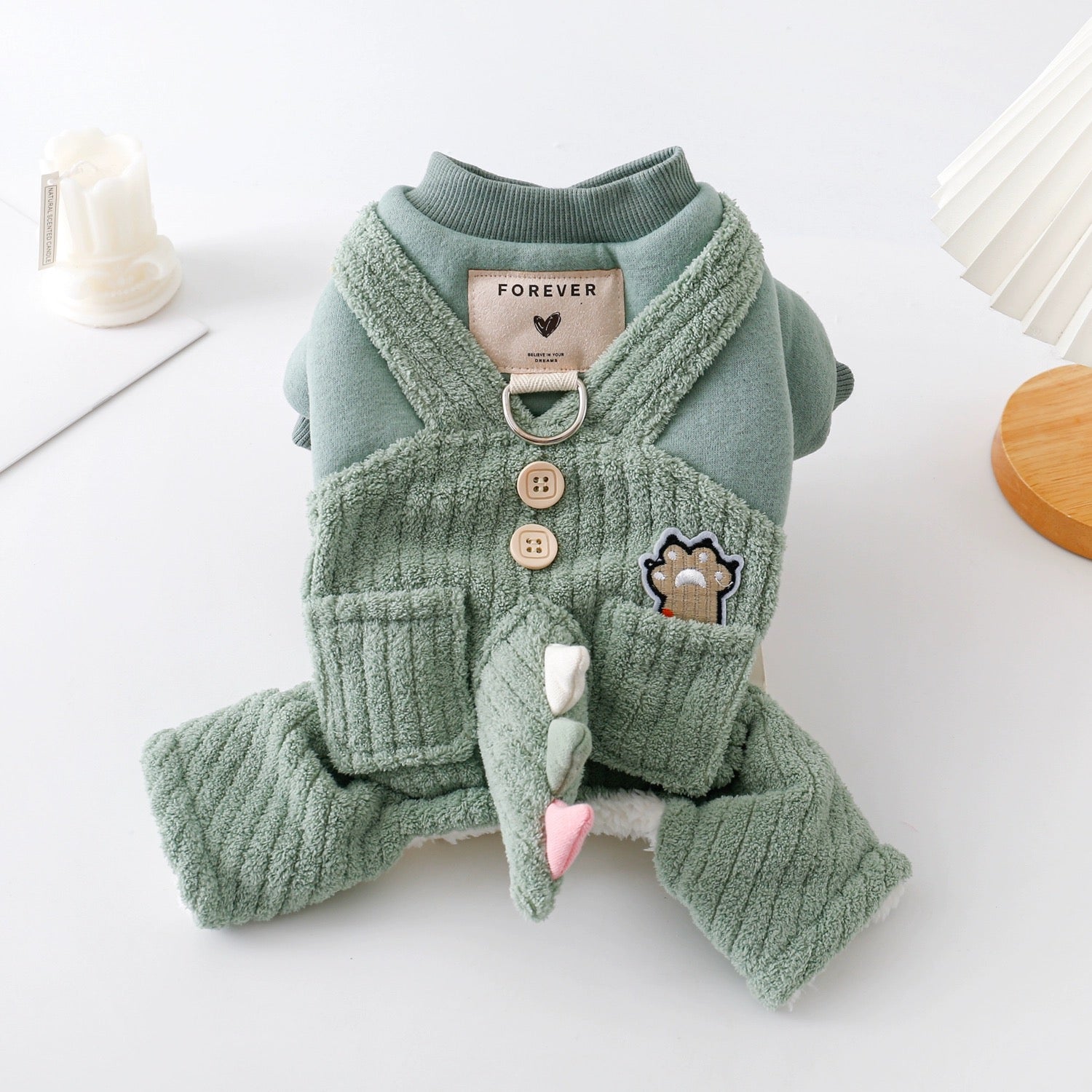 Plush Dinosaur Jumpsuit