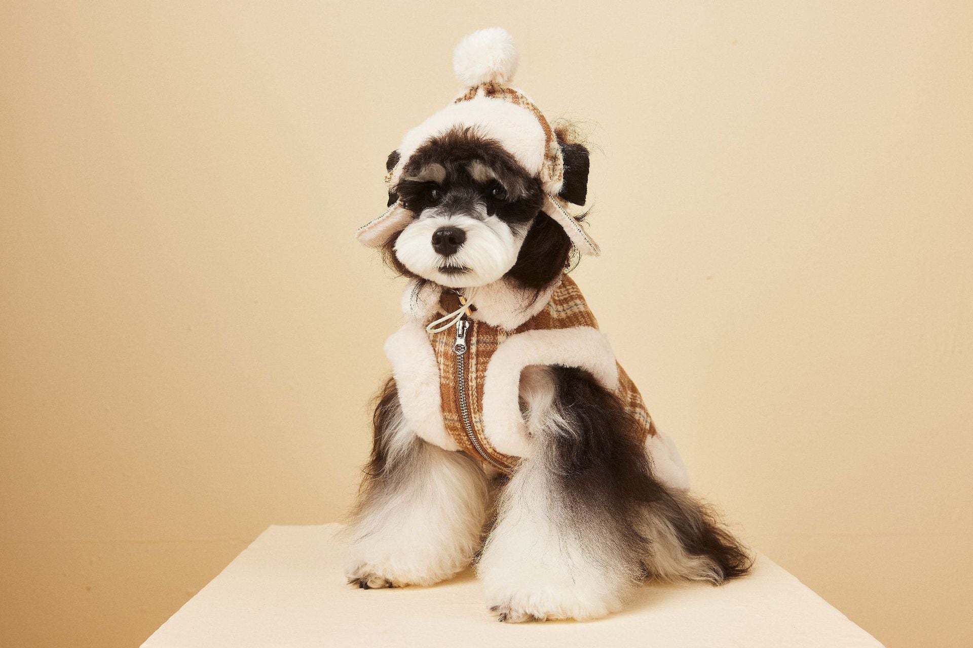 Fleece-Lined Sleeveless Plaid Vest