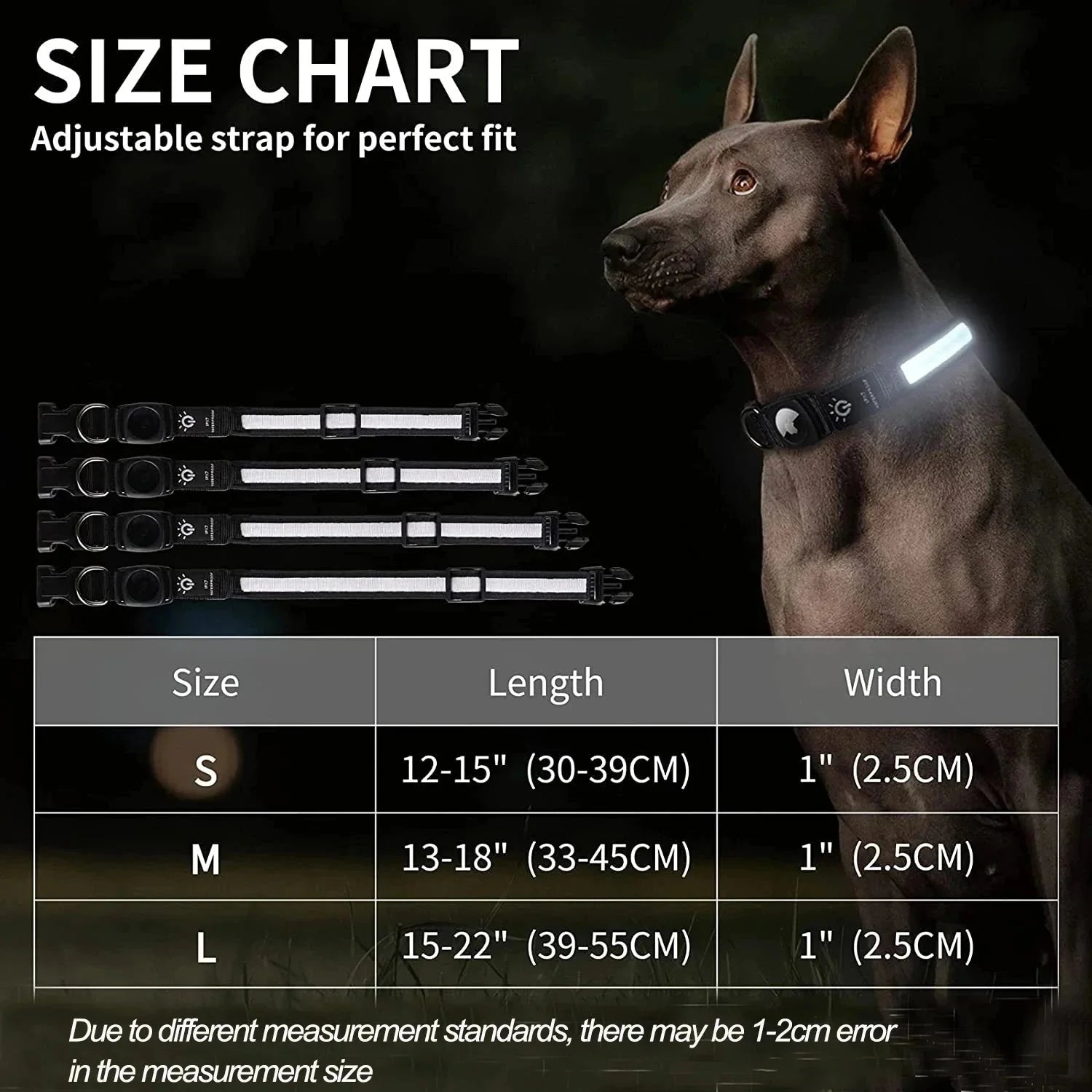 GlowTrack Airtag Dog Collar