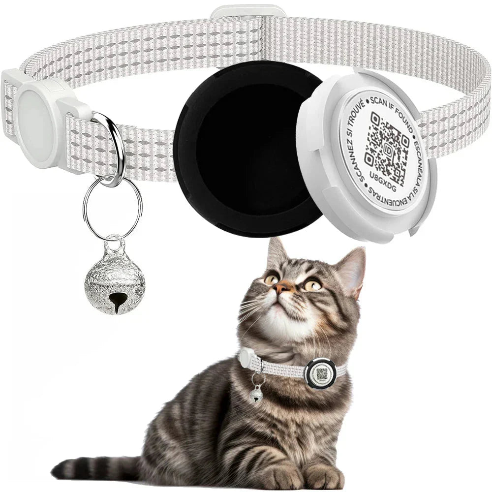 GPS Cat Collar with Airtag Holder &amp; Reflection