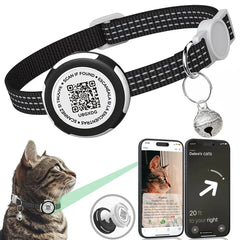 GPS Cat Collar with Airtag Holder &amp; Reflection