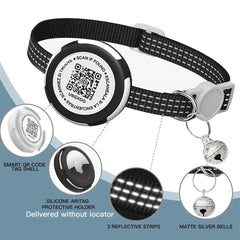 GPS Cat Collar with Airtag Holder &amp; Reflection