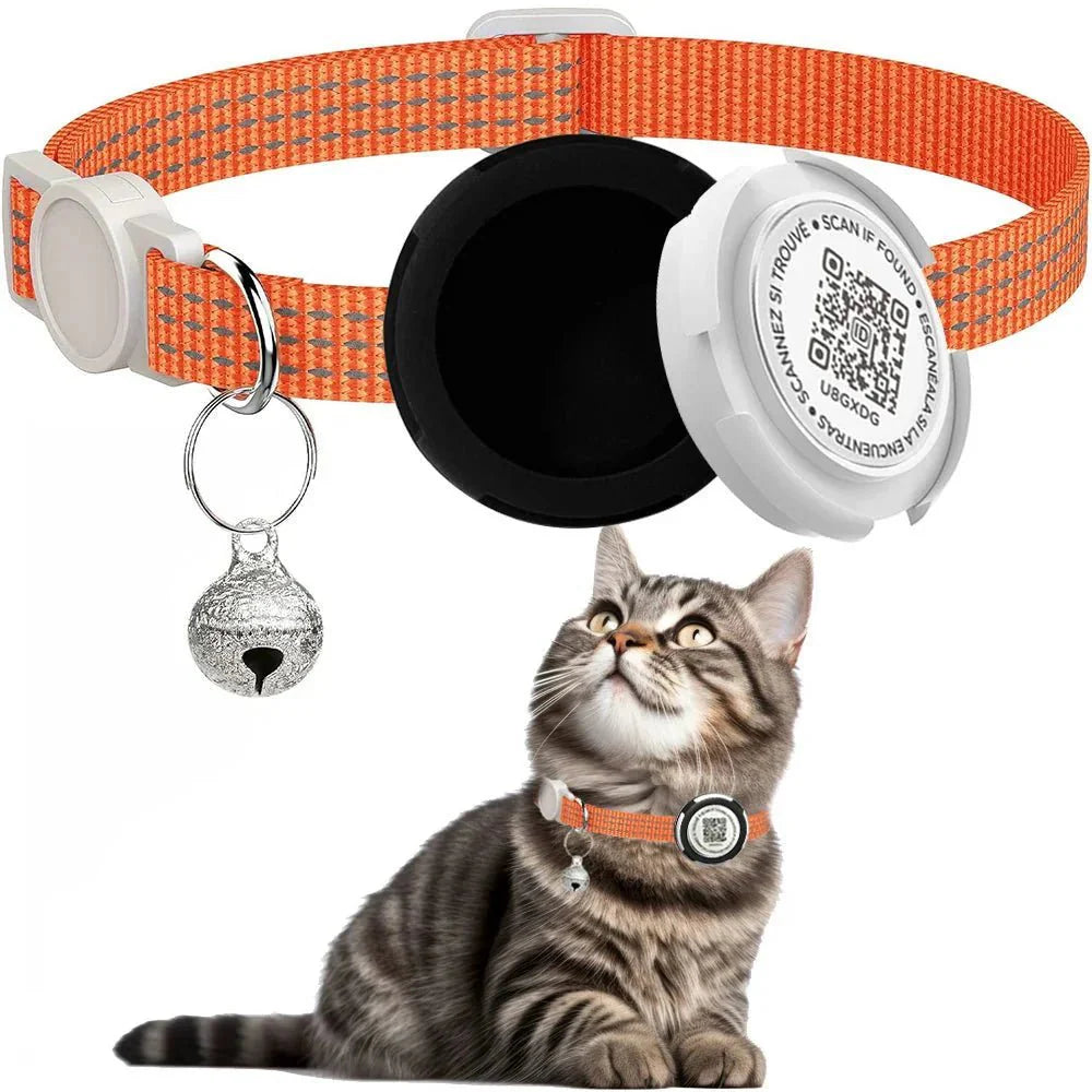 GPS Cat Collar with Airtag Holder &amp; Reflection