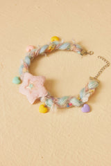 Heart-Shaped Mesh Cord Necklace