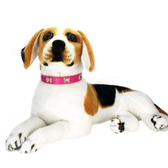 Leather Dog Collar with Bone Decoration