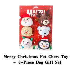 Merry Christmas Pet Chew Toy – 6-Piece Dog Gift Set