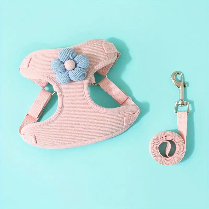 No Pull Adjustable Vest Harness and Leash Set