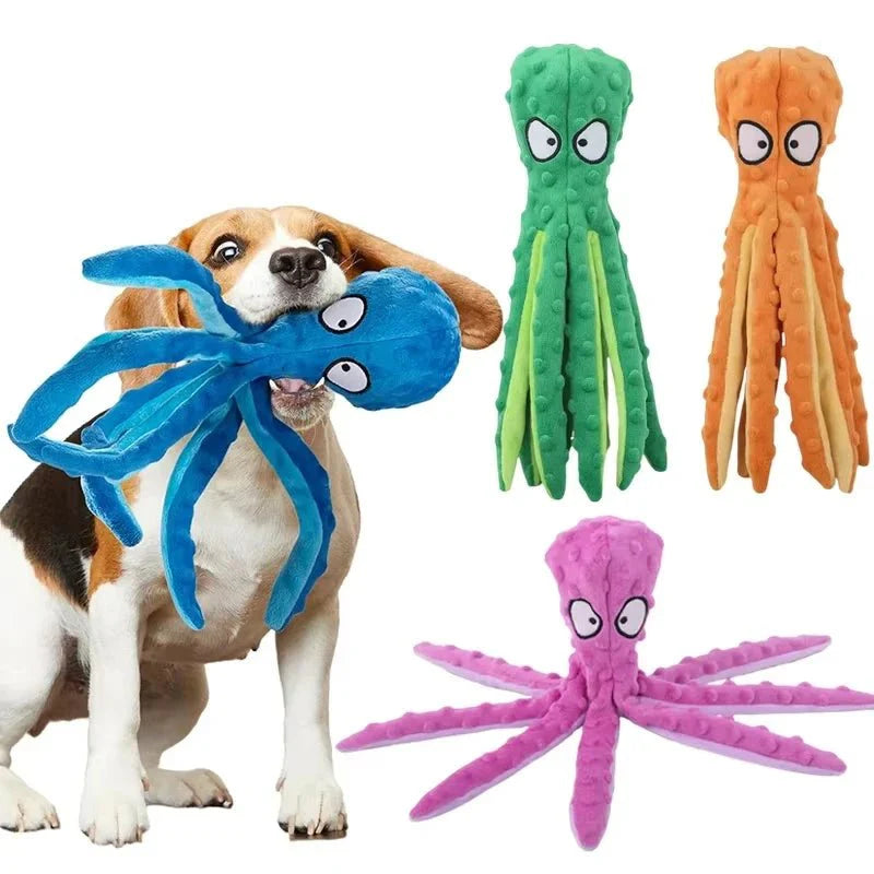 Octopus Plush Squeaky Dog Toy