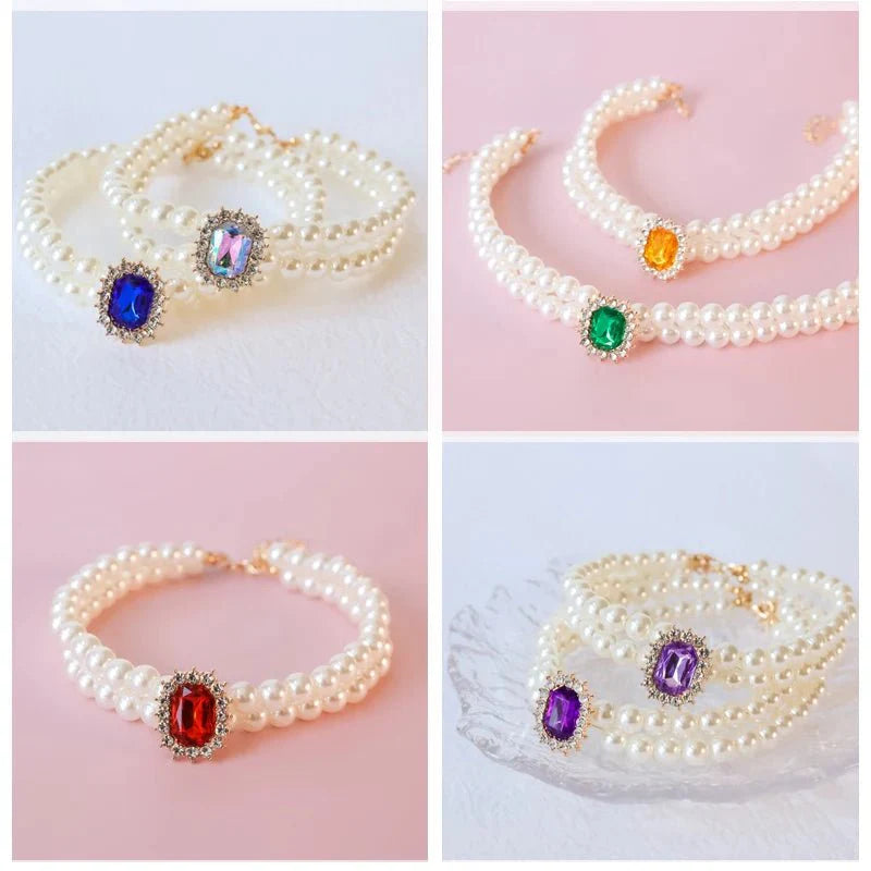 Pearl Collar Luxury Bling Crystal Jewelry
