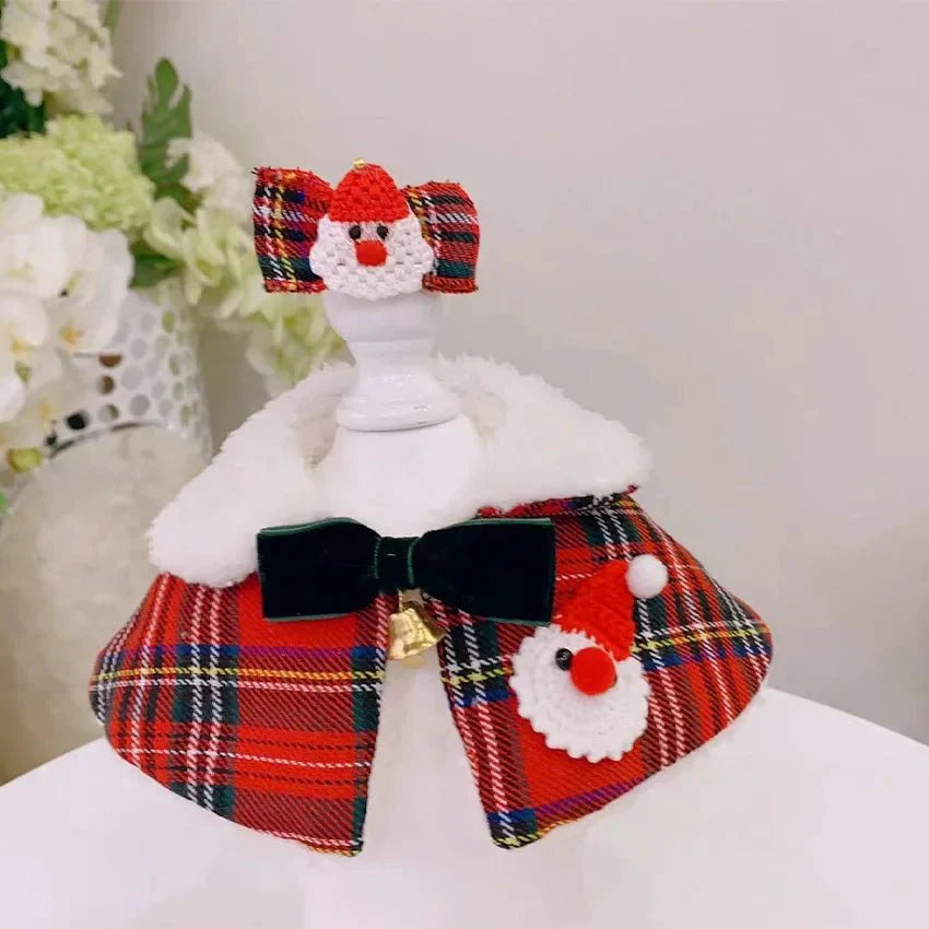 Plaid Christmas Bandana Collar