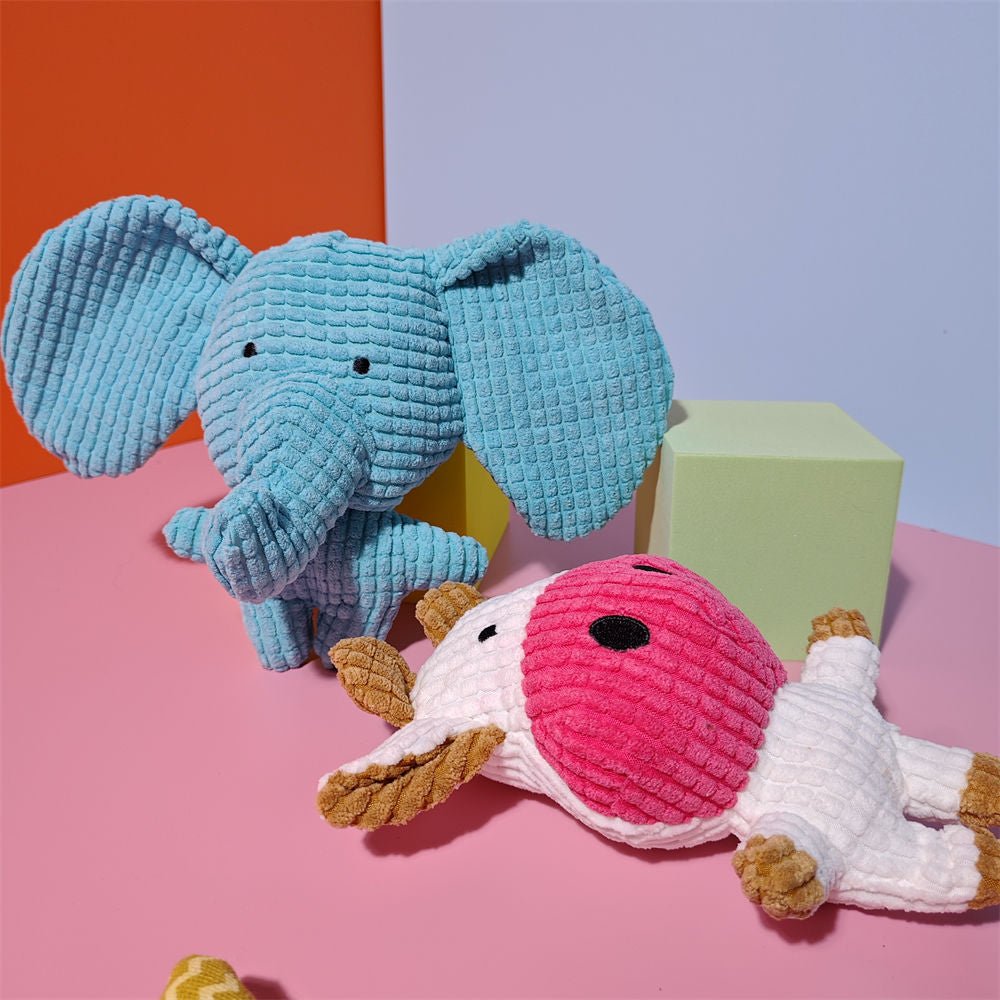 Plush Koala & Elephant Squeaky Durable Chew