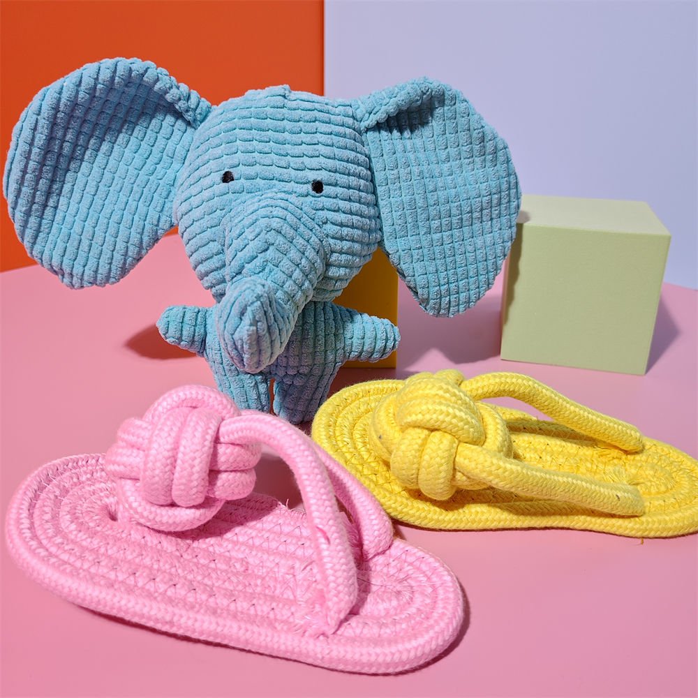 Plush Koala & Elephant Squeaky Durable Chew