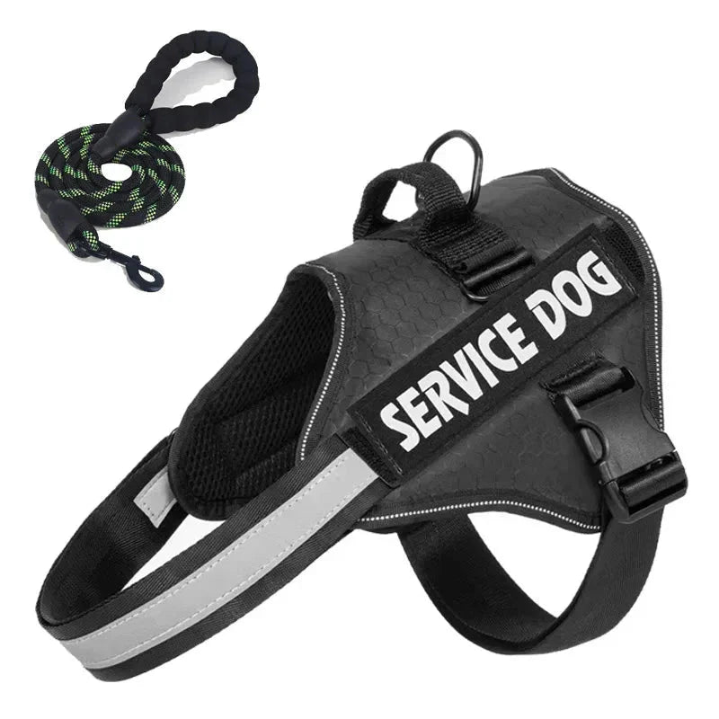 Reflective Adjustable Dog Harness – Strong Polyester for Walking