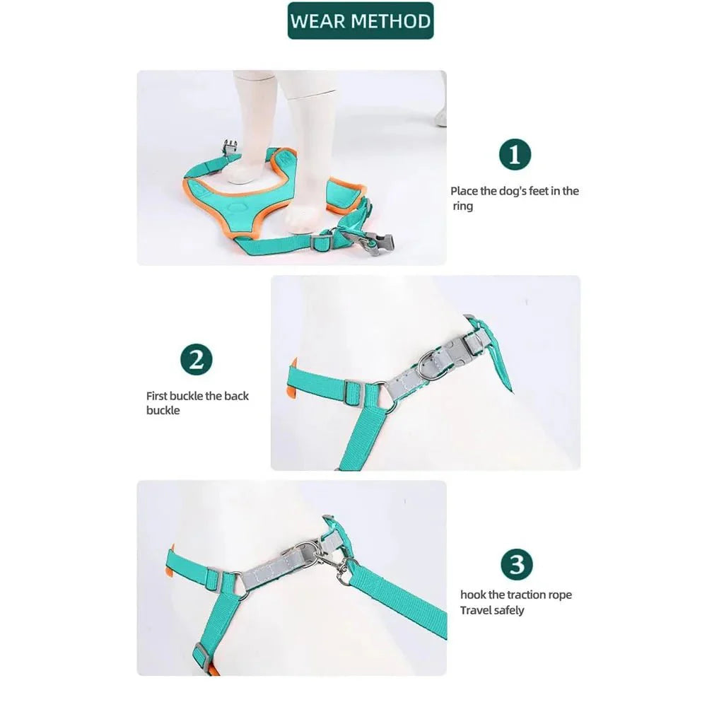 Reflective Dog Harness – Comfortable Nylon Harness for Walking