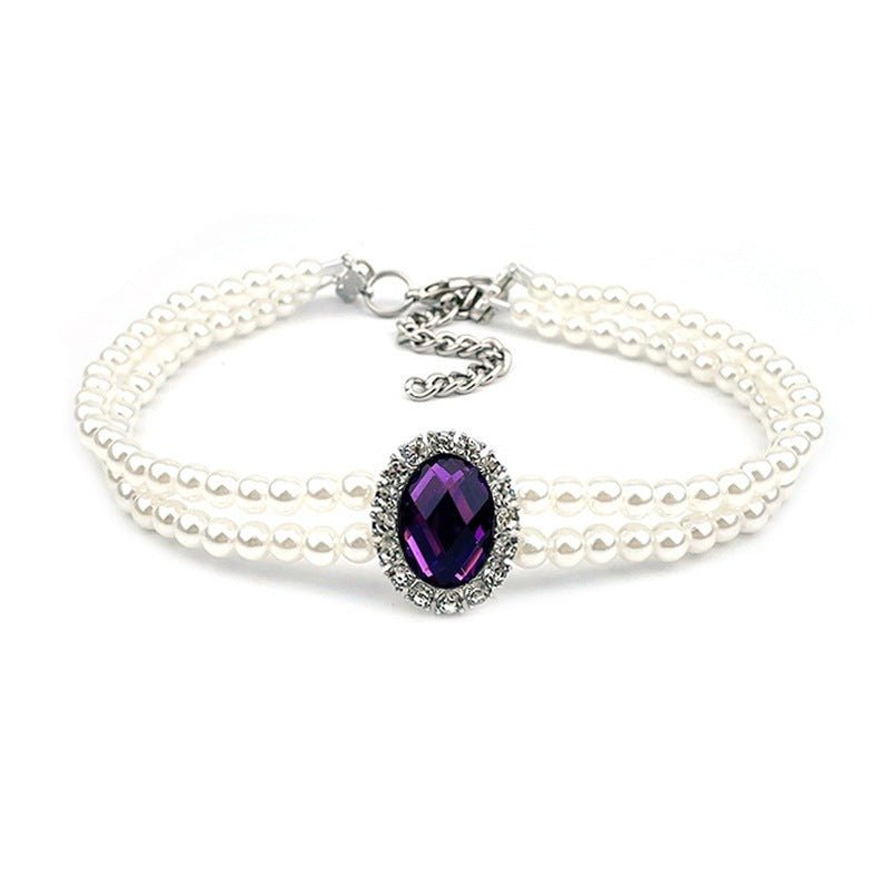Rhinestone Jeweled Pet Necklace