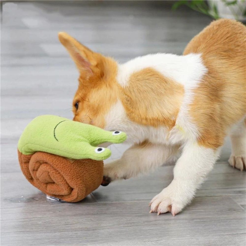 Snail Dog Puzzle Toy Plush Sound
